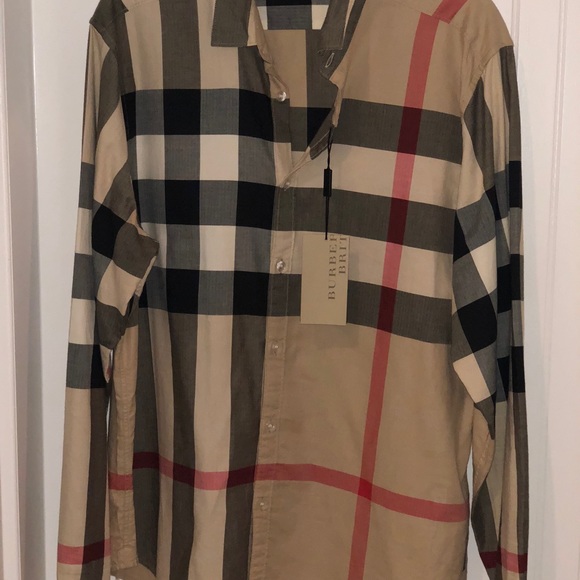 NWT Men’s Authentic Burberry Brit Shirt - Picture 5 of 6